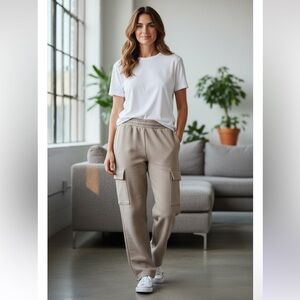 Better Together- Women's Beige Cargo Pants XL